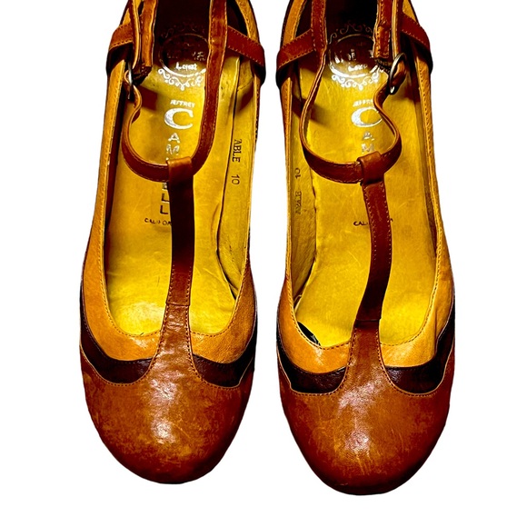 JEFFREY CAMPBELL DISTRESSED LEATHER COLOR BLOCK MARYJANE SIZE 10 - Picture 4 of 4